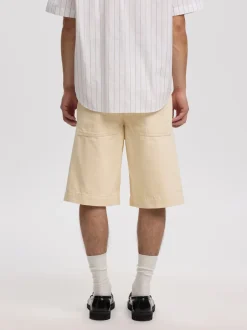 Online Annarr Trygve Selvedge Denim White Shorts, , XL White Denim