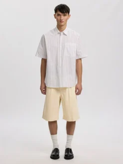 Online Annarr Trygve Selvedge Denim White Shorts, , XL White Denim
