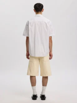 Online Annarr Trygve Selvedge Denim White Shorts, , XL White Denim