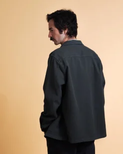 Sale ELSK Twill Men's Overshirt, , XL Bottle Green