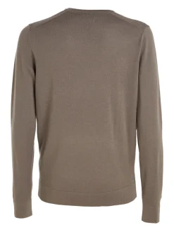 Discount Calvin Klein Uld Striktrøje, , S Pale Bark