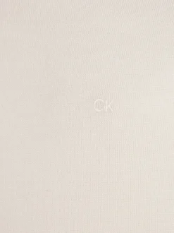 Outlet Calvin Klein Uld Striktrøje, , XL Stoney Beige