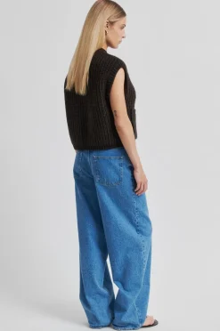Second Female Ulrikke Knit Vest, , L Chocolate Torte