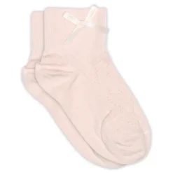 New MP Denmark Una Short Bow Strømper, , 37-39 Cherry Blossom
