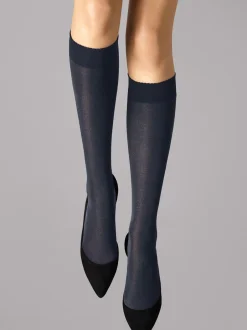 Best Wolford Velvet De Luxe 50 Knee-Highs, , M Admiral