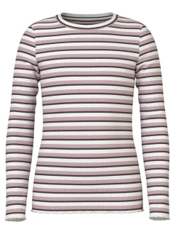 Clearance Name It Vemma Glitter Langærmet T-shirt, , 134-140 cm Cloud Dancer Seal Brown Keepsake Lilac