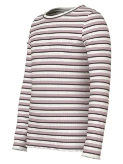 Clearance Name It Vemma Glitter Langærmet T-shirt, , 134-140 cm Cloud Dancer Seal Brown Keepsake Lilac