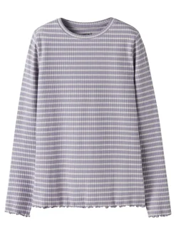 Best Name It Vemma Slim Bluse, , 122-128 cm Lavender Gray