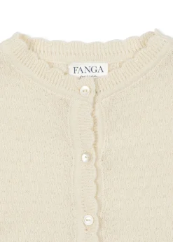Fanga Fontana Venti Pointelle Cardigan, , 80 cm*Børn Cardigans
