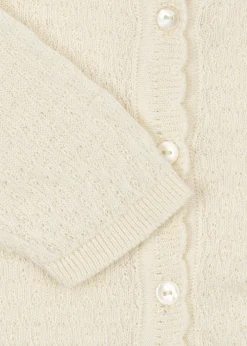 Fanga Fontana Venti Pointelle Cardigan, , 80 cm*Børn Cardigans
