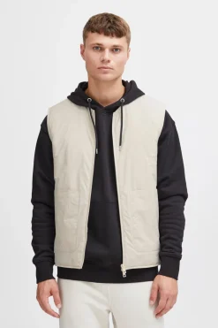 Outlet Solid Vest, , M Oatmeal