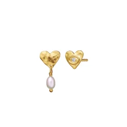 Clearance Maanesten Vesta Øreringe, Gold Plated