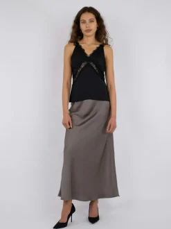 Neo Noir Vicky Heavy Sateen Nederdel, , 40*Dame Nederdele