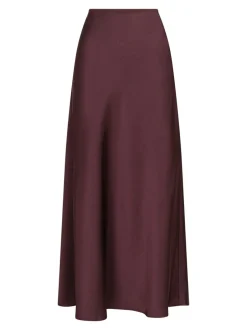 New Neo Noir Vicky Heavy Sateen Nederdel, , 40 Burgundy