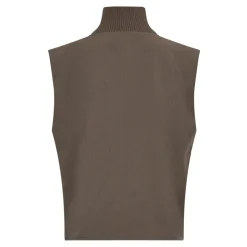 Online Co'Couture Vida Rib Turtleneck Vest, , S Walnut