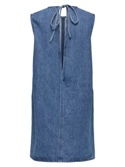 ONLY Vigga Open Back Denimkjole, , M*Dame Kjoler