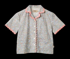 Clearance Wheat Vilma Lace Skjorte, , 110 cm Air Blue