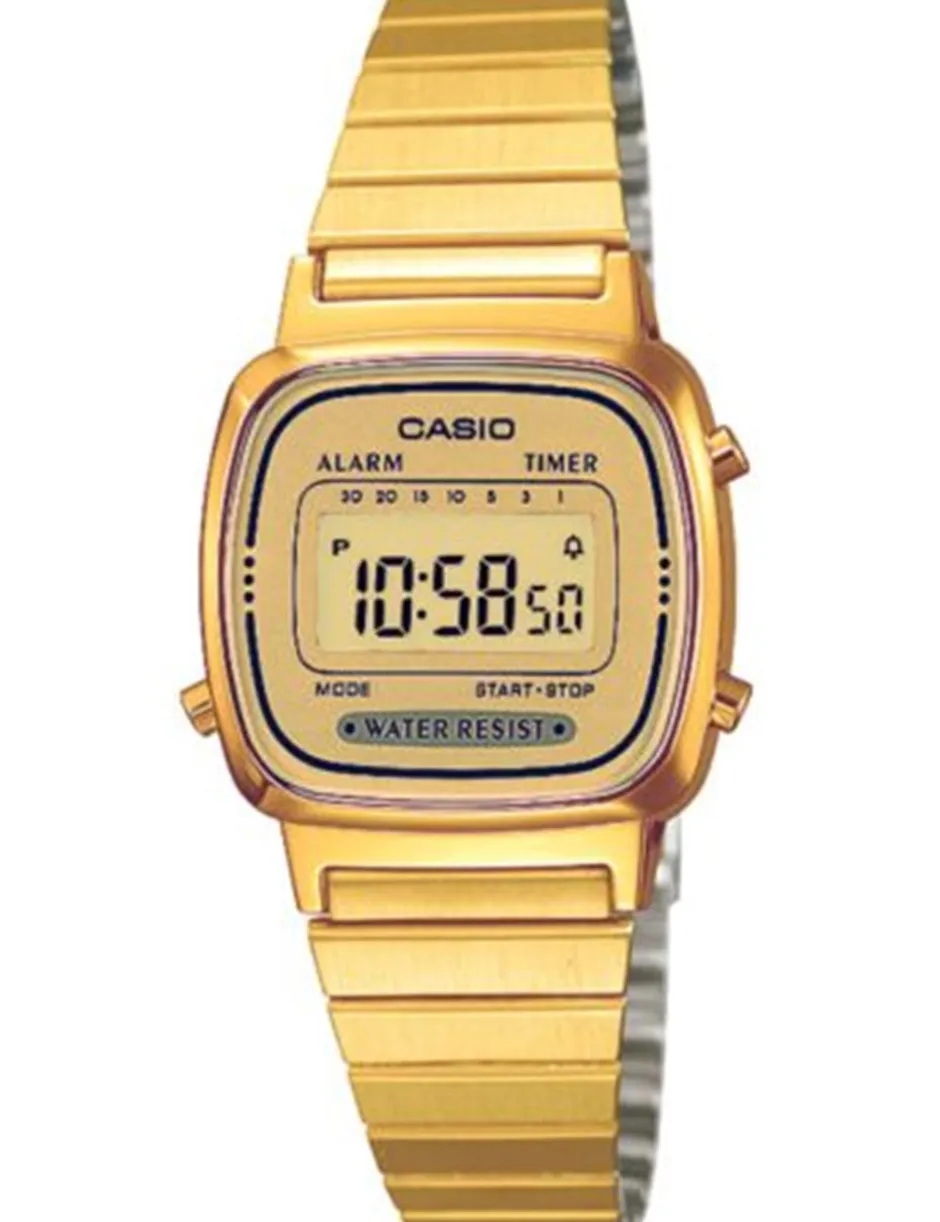 New Casio Vintage LA670WEGA-9EF Digitalur, , 25 mm Gold