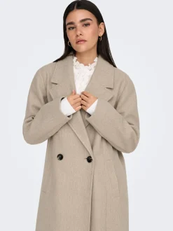 Discount JDY Viola Lang Frakke, , M Nature Melange