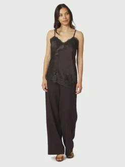 Discount Neo Noir Viole Lace Top, , 36 Dark Brown