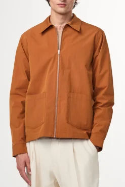 Discount NN. 07 Virgil Zip Overshirt, , S Caramel