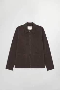 New NN. 07 Virgil Zip Overshirt, , XXL Deep Truffle