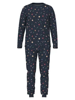Discount Name It Vismas Pyjamassæt, , S Navy Blazer Xmas AOP