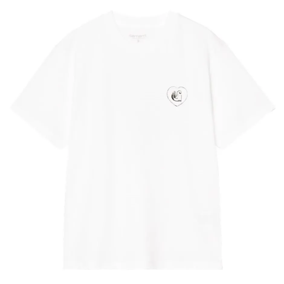 Best Carhartt WIP W' Hearts of Hartts T-shirt, , S White