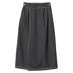 Carhartt WIP W' Orlean Nederdel, Black/White (Stone Washed), XS*Dame Nederdele
