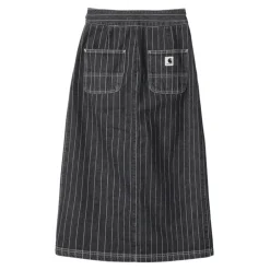 Carhartt WIP W' Orlean Nederdel, Black/White (Stone Washed), XS*Dame Nederdele