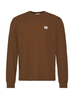 Clearance Calvin Klein Waffle Badge Langærmet T-shirt, , L Bronze Gold