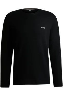Best Boss Black Waffle LS Pyjamas T-shirt, , L Black