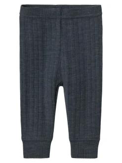 Sale Name It Wang Wool Needle Longjohn Leggings, , 74 cm Ombre Blue