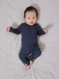 Sale Name It Wang Wool Needle Longjohn Leggings, , 74 cm Ombre Blue