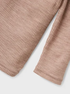 New Name It Wax Wool Rib Langærmet T-shirt, , 110 cm Shadow Gray