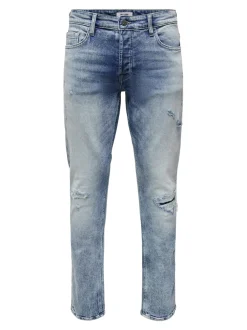 Online ONLY & Sons Weft Regular Jeans, , W29/L30 Blue Denim