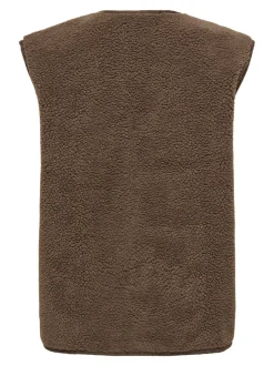 Discount ONLY Wendy Teddy Vest, , XL Chestnut