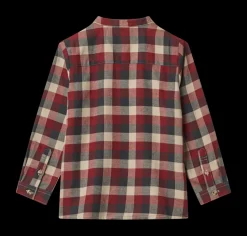Clearance Wheat Willum Skjorte, , 128 cm Red Blue Check