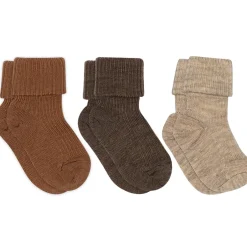 MP Denmark Wool Rib Baby 3-pak Strømper, , 19-21*Børn Sokker & Strømper