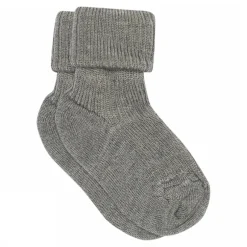 Best MP Denmark Wool Rib Baby Strømper, , 25-28 Grey Melange