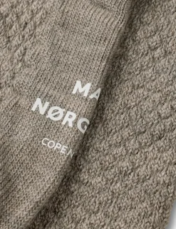 Clearance Mads Nørgaard Woolen Bubble Strømper, , One Size Silver Birch Melange