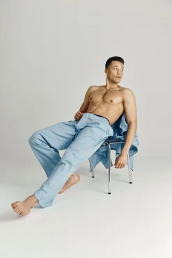 Discount Impetus Woven Pyjamas, , XL Blue