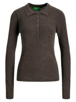 New JJXX Wren Wool Blend Polo Striktrøje, , M Bracken
