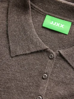 New JJXX Wren Wool Blend Polo Striktrøje, , M Bracken