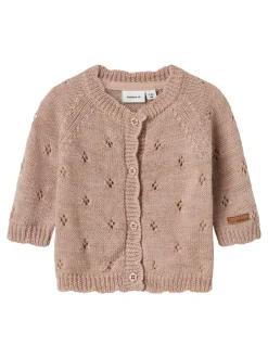 Outlet Name It Wrilla Wool Knit Cardigan, , 68 cm Shadow Gray