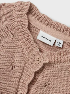 Outlet Name It Wrilla Wool Knit Cardigan, , 68 cm Shadow Gray