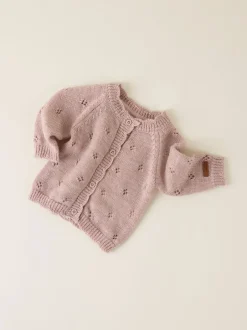 Outlet Name It Wrilla Wool Knit Cardigan, , 68 cm Shadow Gray