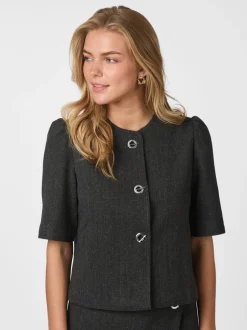 Neo Noir Xanthe Herringbone Blazer, , 40*Dame Jakker & Frakker