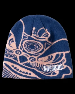 Online Woodbird Yan Lion JQ Beanie, Blue-Pink