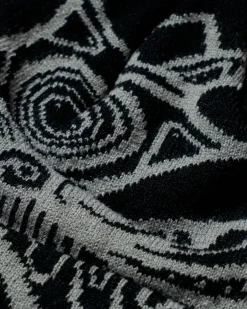 New Woodbird Yan Lion JQ Fold Beanie, , One Size Black Grey